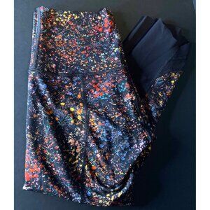 Lululemon Wunder Under HR Crop All Over Floral Foliage Overlay Womens 6 Leggings